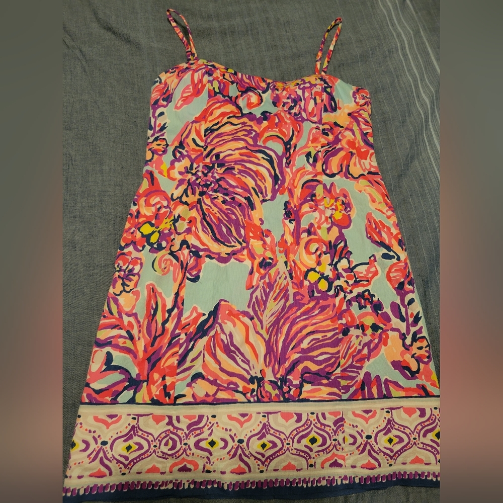 Lilly Pulitzer Shelli Dress- Blue Big Escapade- 8
